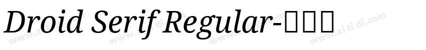 Droid Serif Regular字体转换